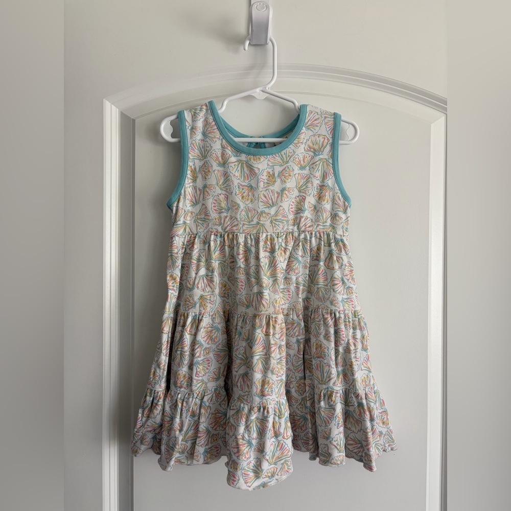 Pastel Shell Pattern Kids Dress
